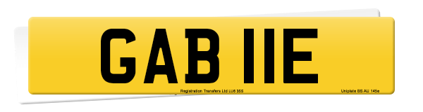 Registration number GAB 11E